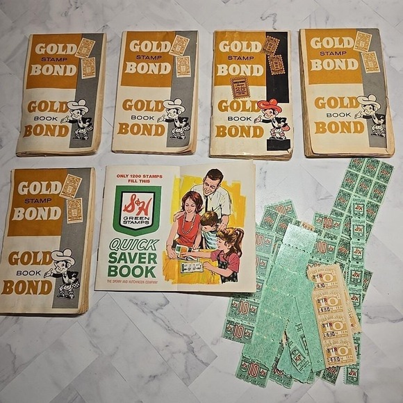 Other - Vintage Gold Bond and S&H Stamps and Coupon Books